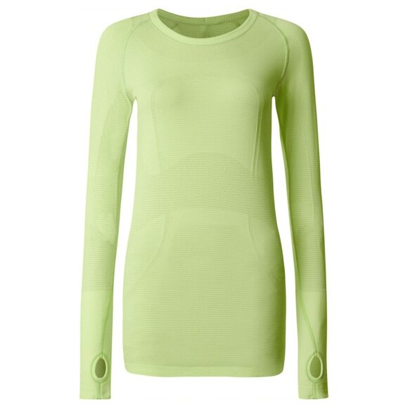 Lululemon | Heathered Ray Swiftly Tech Longsleeve Crew size 10 yellow green neon - Picture 3 of 3